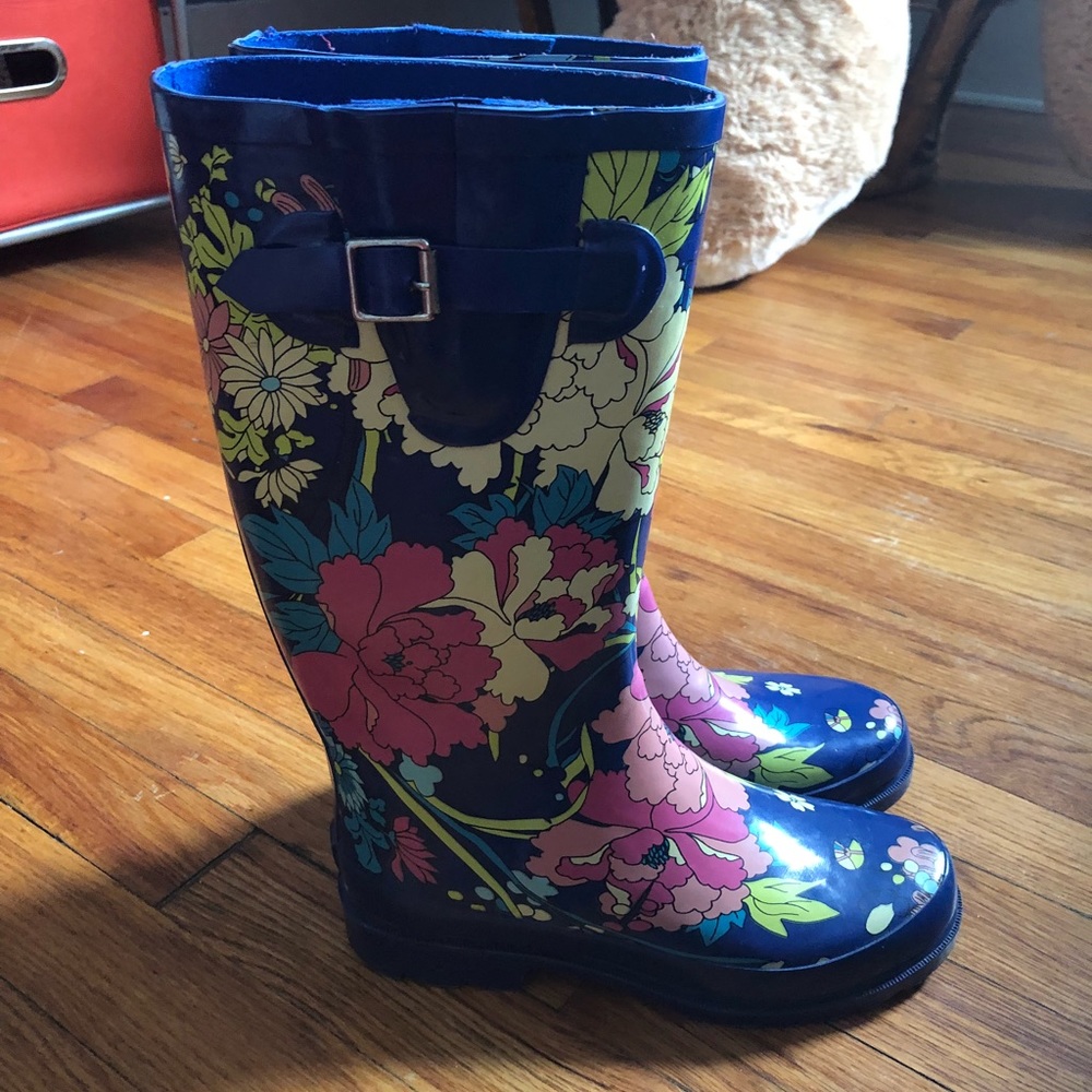 Floral Rain Boots